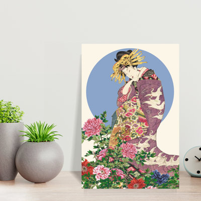 Denetria Contemporary Art Classic Vintage Portrait Spring Wall Art - Wrapped Canvas Print
