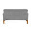 Modern Living Room Causeuse Grey Chenille Revêtement-1756184624