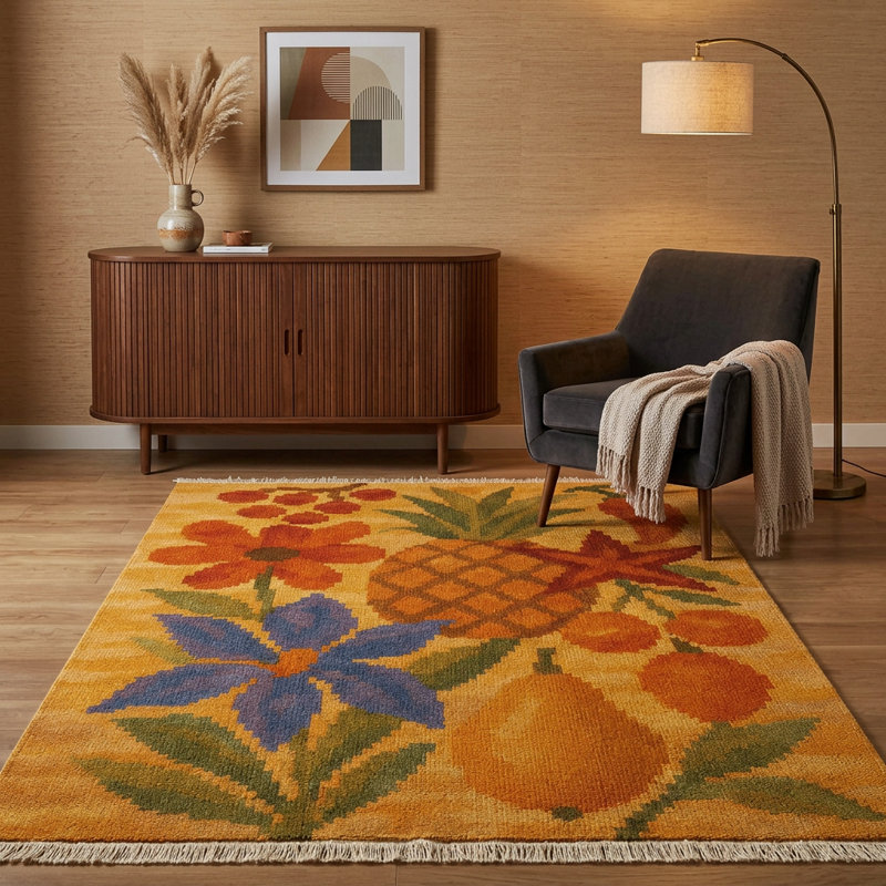 Tapis safran 5 pi x 8 pi