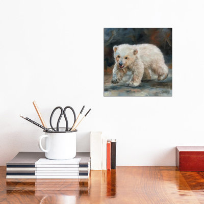 Polar Bear Baby by David Stribbling - Wrapped Canvas Painting