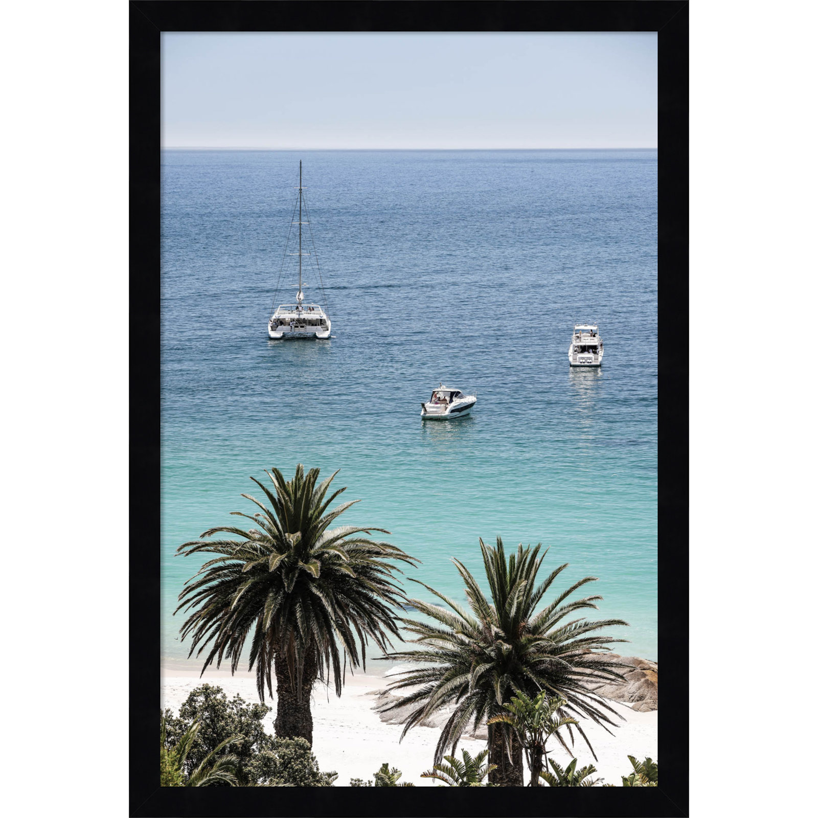 Rothschild "Camps Bay Beach" Print, Black, 21" H x 15" W