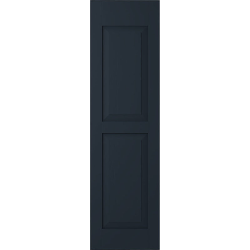 Deux volets à panneau plat Americraft (par paire), Bleu nuit sans étoile, 15", 65"
