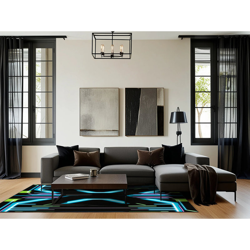 Spectral Overlay Rug, Rectangle 2' x 3'