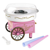 Nostalgia Retro Countertop Cotton Candy Machine, Includes 2 Reusable Cones & Scoop