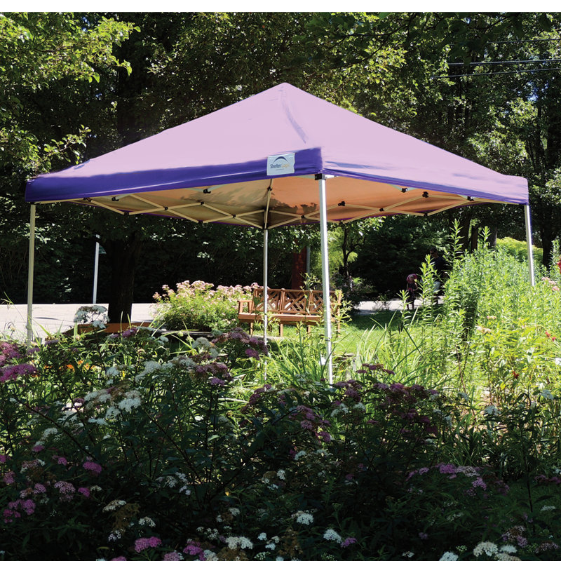 Purple 10 Ft. x 10 Ft. Steel Frame Pop-Up Canopy with Polyester Cover