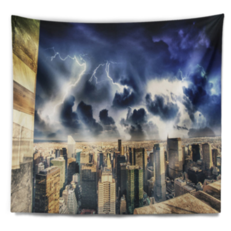 Tapisserie gratte-ciel Cityscape, H 32 po x l 39 po