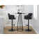 Boyne Swivel Upholstered Adjustable Height Counter Stool with Metal Frame