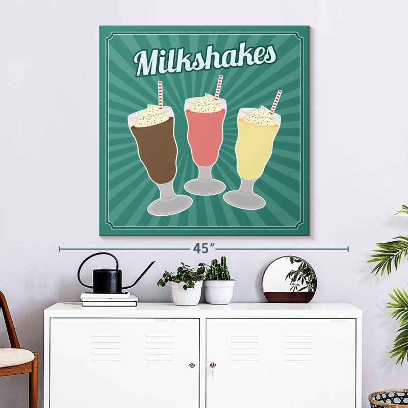 Milkshakes de style rétro Yarlin, H 33 po x l 33 po