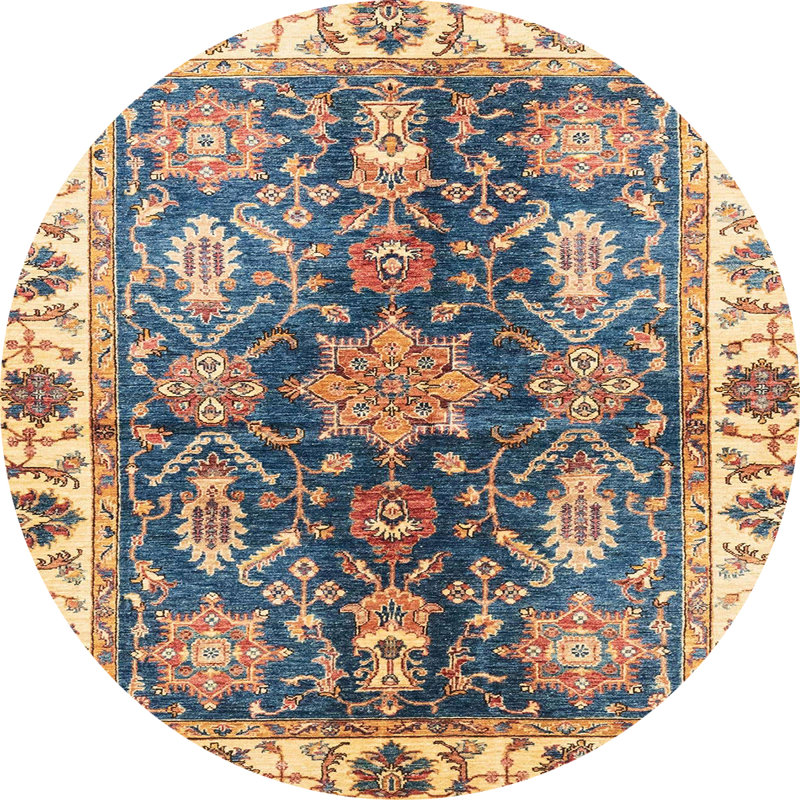 Abstract Indoor Rug, Round 4'