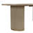 Dining Table, Oval Shape, Double Pedestal, Solid & Engineered Wood, Half-Moon Legs, Vertical Grooves, Natural Grain Finish, Fits Up To Six People-583047311