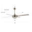 Ventilateur de plafond 52 po à 4 pales avec télécommande et ensemble d'éclairage Haymond