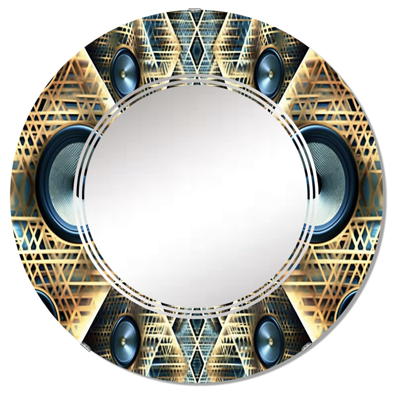Chatelau - Miroir mural moderne rond, 32 po x 32 po
