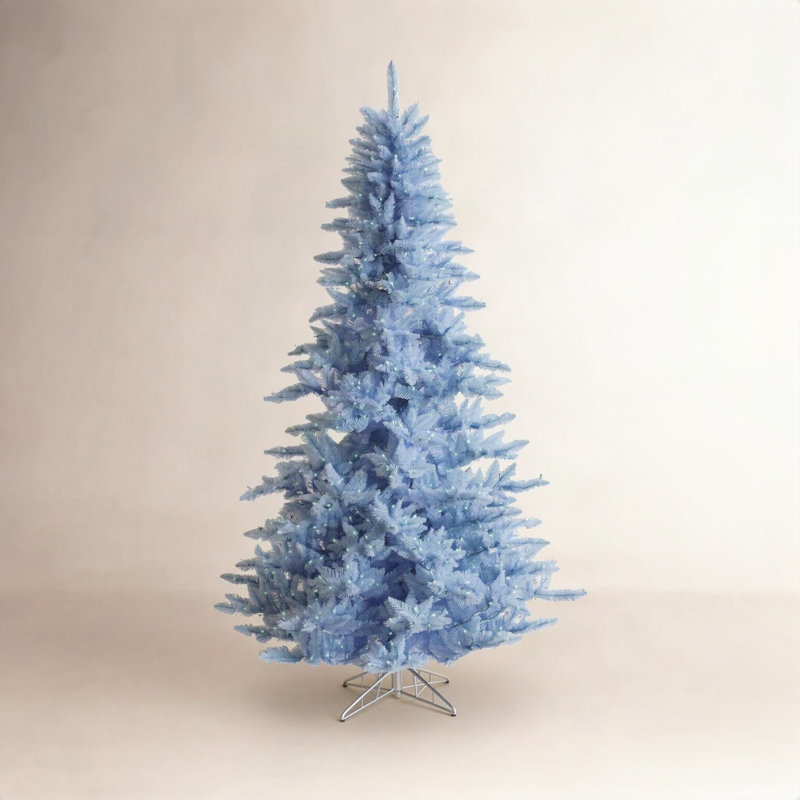 Sapin de Noël artificiel bleu ciel, H 10 pi