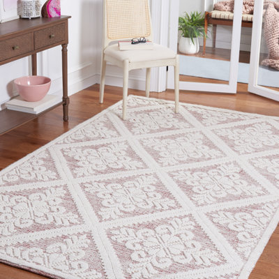 Vermont Hand Woven Wool Damask Rug