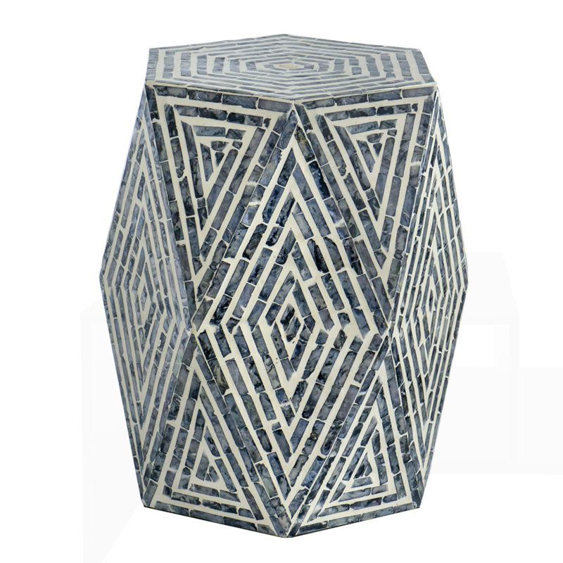 Unique Capiz Accent Side Table