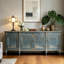Armoire de vestibule bleu français vieilli