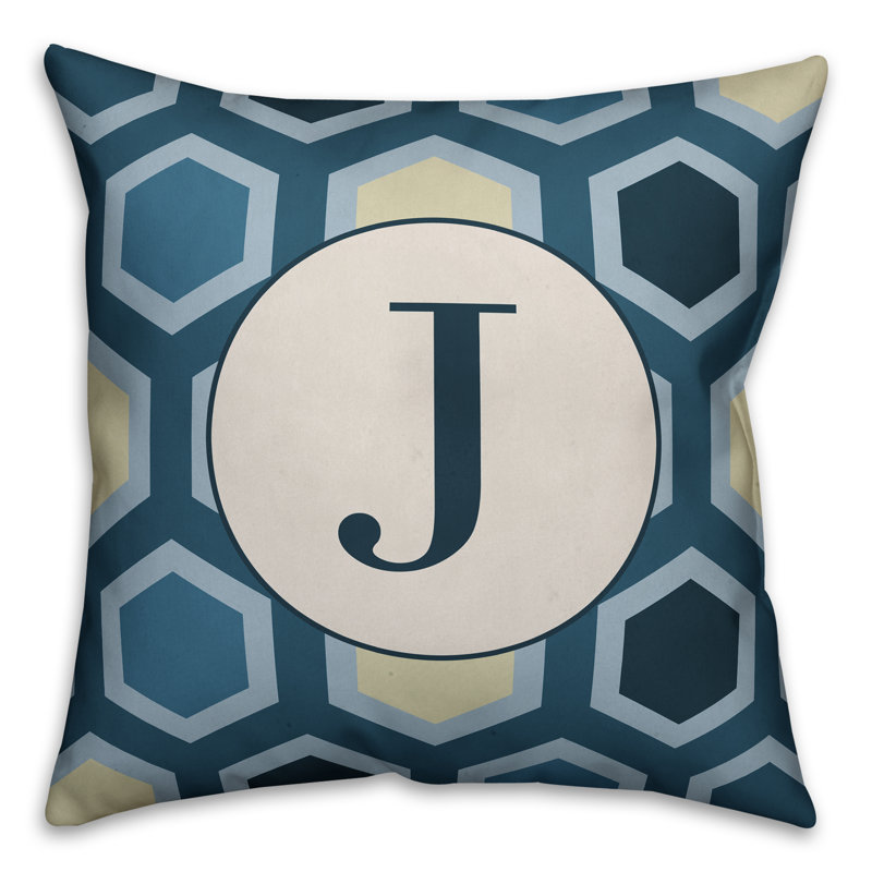 Geometric Reversible Throw Pillow, J