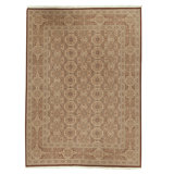 Hand Knotted Wool Area Rug in Red