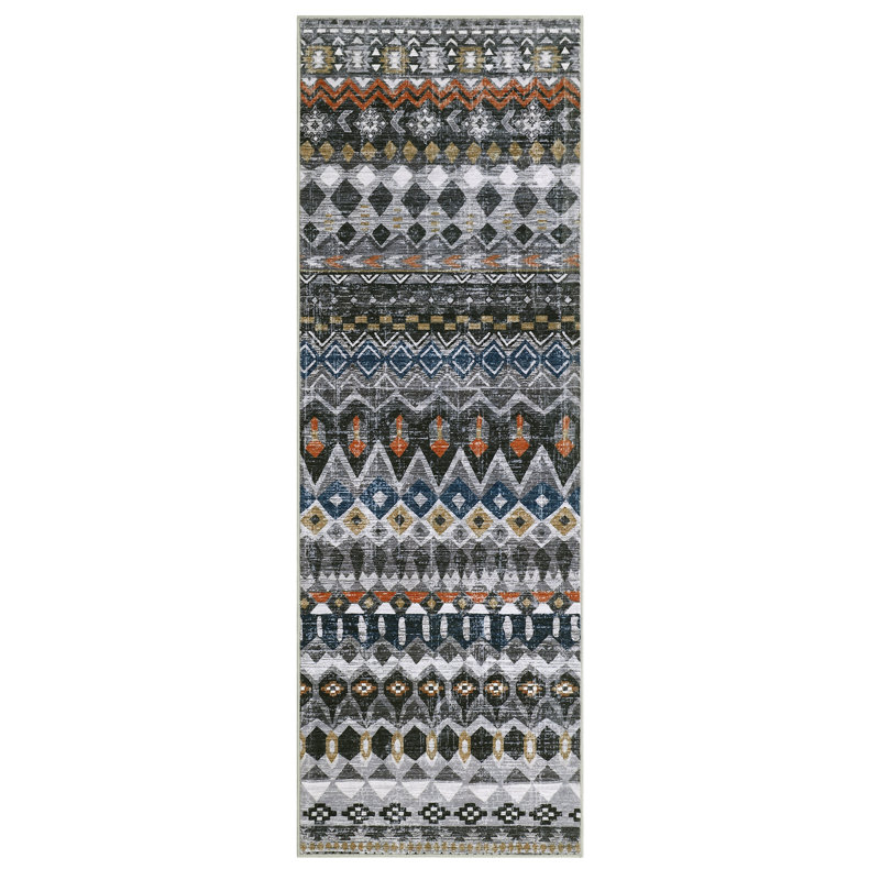 Boho Machine Washable Area Rug Non-Slip Indoor Carpet Non-Shedding Rug for Living Room Bedroom Dining Room Hallway Kitchen Office Playroom Nursery