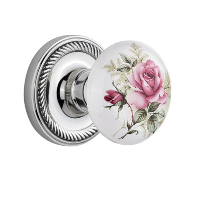 Poignée de porte intérieure mortaise Rope White Rose