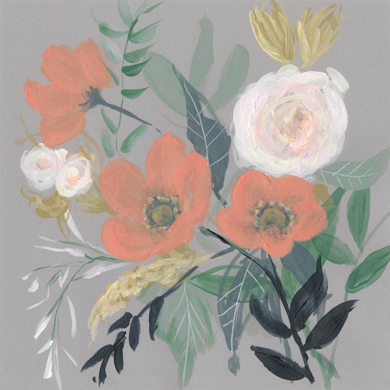 Anemone Jumble II by Jennifer Goldberger - Wrapped Canvas Painting, 91cm H x 91cm W