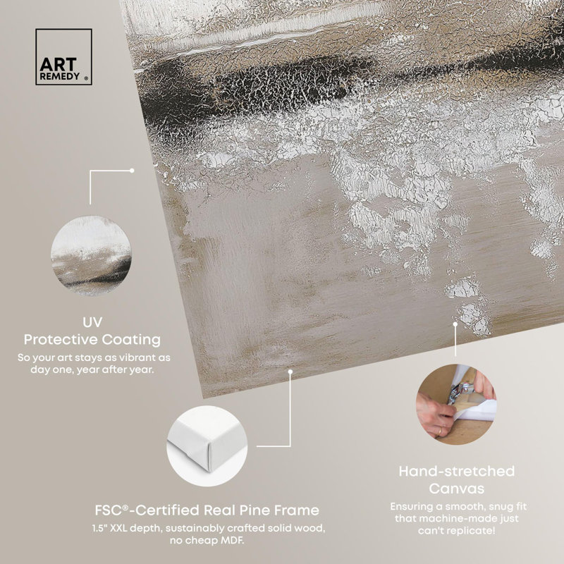 Graphite profondeur ensemble de 2 tons de terre par Art Remedy, Toile tendue, H 20 po x l 20 po