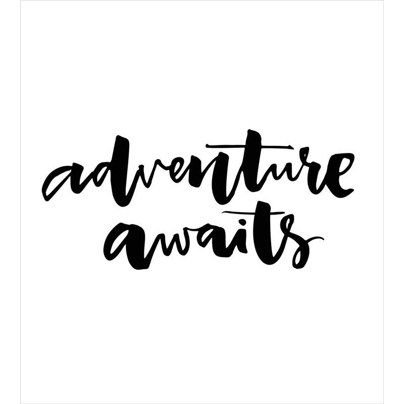 Twin Adventure Awaits Black and White Duvet Cover Set