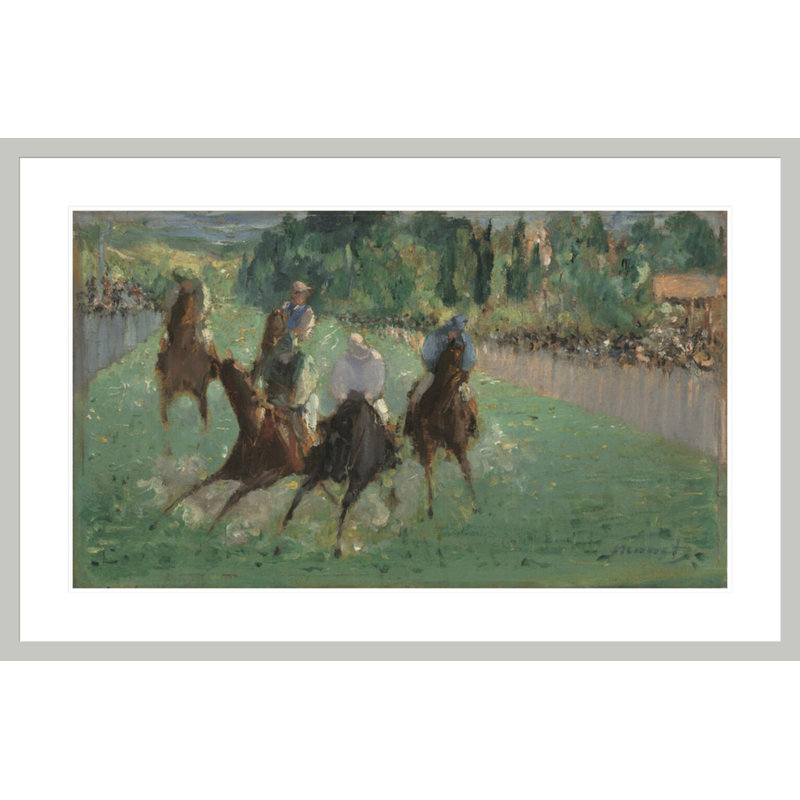 «At the Races» par estampe numérique encadrée, 27,1 po H x 41,5 po L