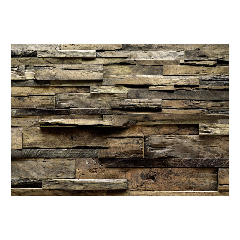 Dziugas 3D Embossed Matte Peel & Stick Mural, 70cm W x 98cm L,  Beige Brown