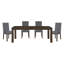 Ensemble de salle à manger classique brun foncé avec table et chaises d'appoint-129753359-129753360