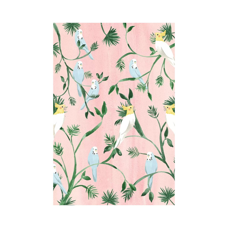 Jungle Birds by Sabina Fenn - No Frame Gallery-Wrapped Canvas Giclée on Canvas, 30.48cm H x 20.32cm W