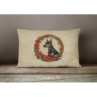 Christmas Flowers Frame Other/No Pattern Outdoor Throw Pillow