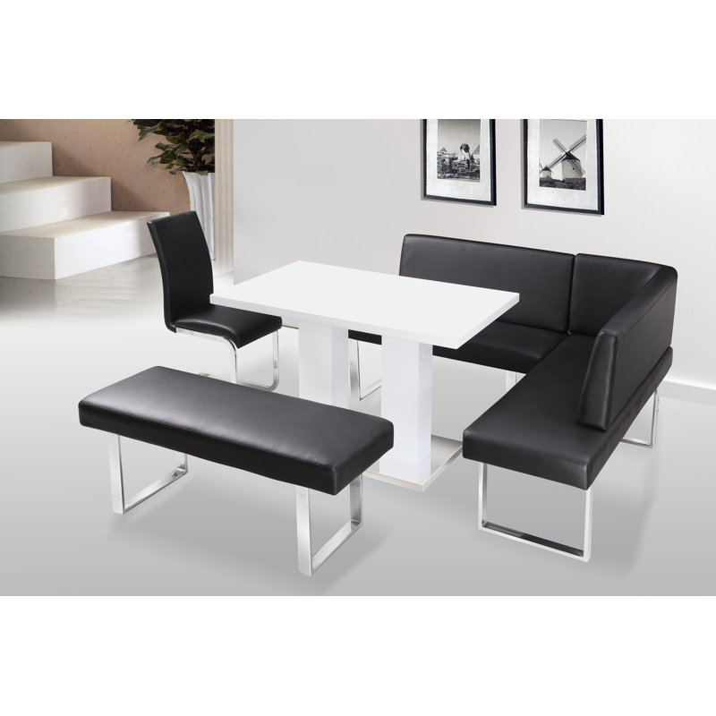 Havilland Upholstered Bench, Black