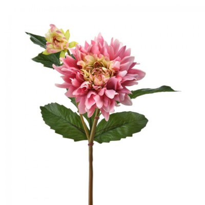 Dahlia de jardin avec fleur artificielle