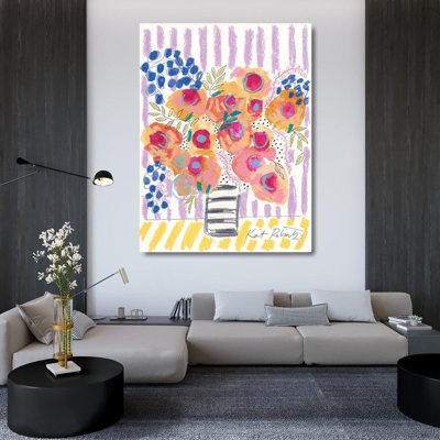 Lark Manor™ Roberts, Kait Gallery Wrapped Canvas Art Titled: Peach Poppies