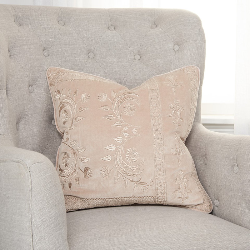 Coussin réversible texturé Blush
