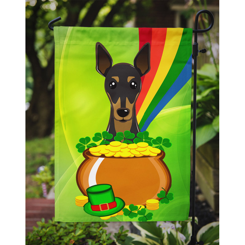 Drapeau de jardin Arella St. Patrick's, Pinscher nain