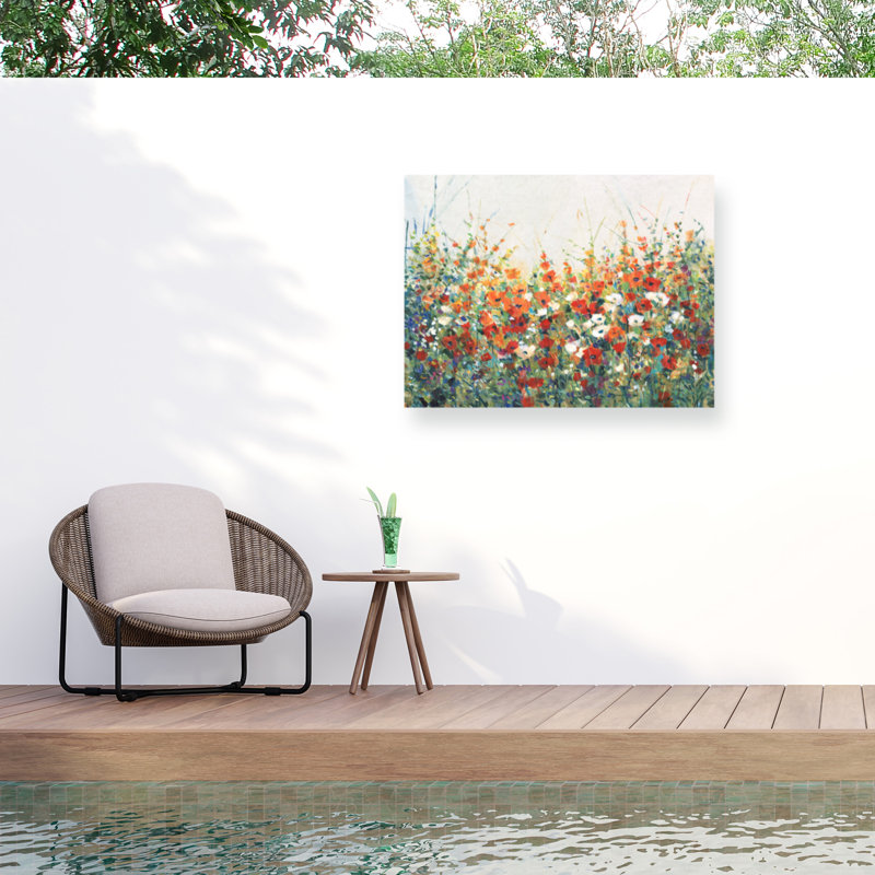 Toile d'extérieur Areille Tim O'Toole «Garden in Bloom I», H 18 po x l 24 po x P 1,5 po