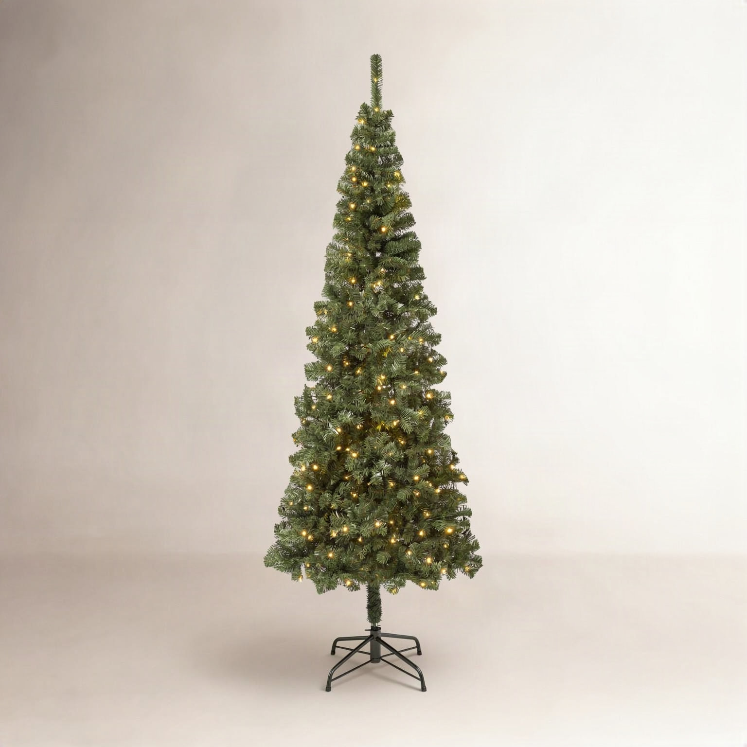 Pre-Lit Slim Spruce Christmas Tree, 7.5'