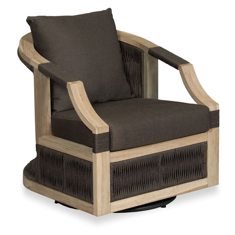 Bellevue Outdoor Teak Swivel Lounge Chair