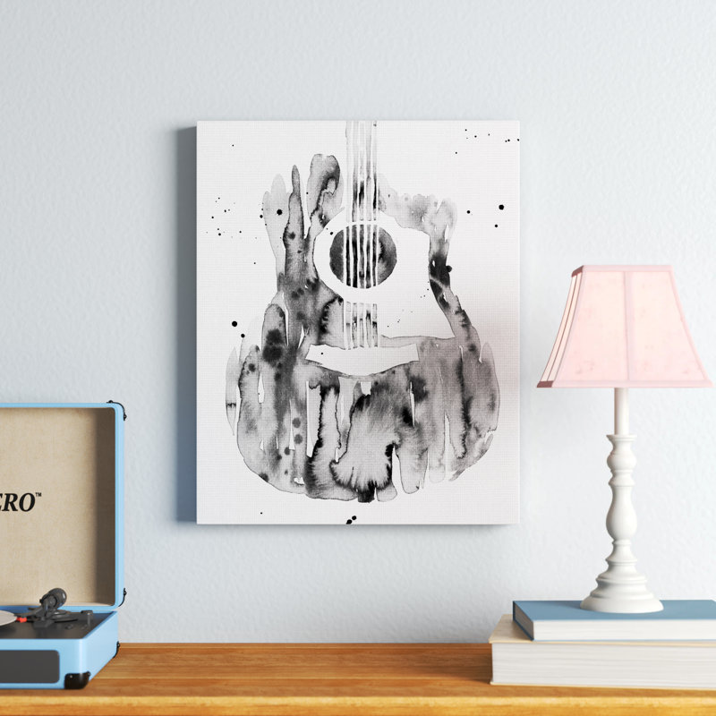 «Abstract Guitar Pattern», reproduction d'art, Toile tendue, H 20 po x l 16 po x P 1,5 po