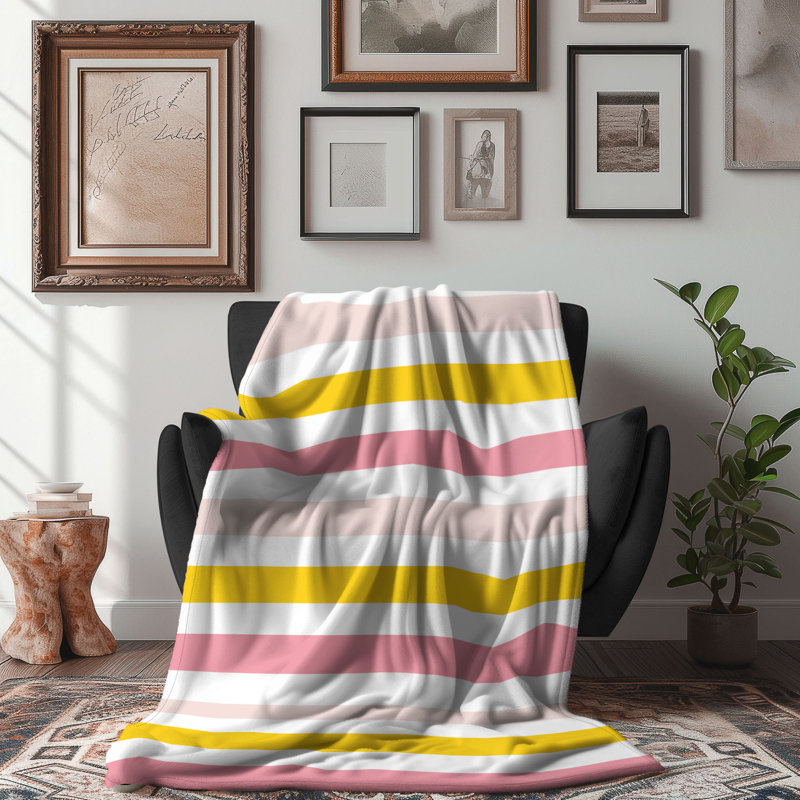 Couverture sherpa 1 pièce Blush, L 60 po x L 80 po