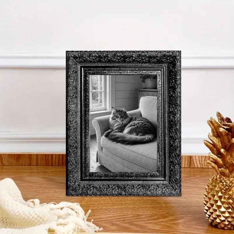 5" x 7" Black 1PC Tabletop Picture Frame for Family Photo Display, Noir, 1, L 5 po x H 7 po