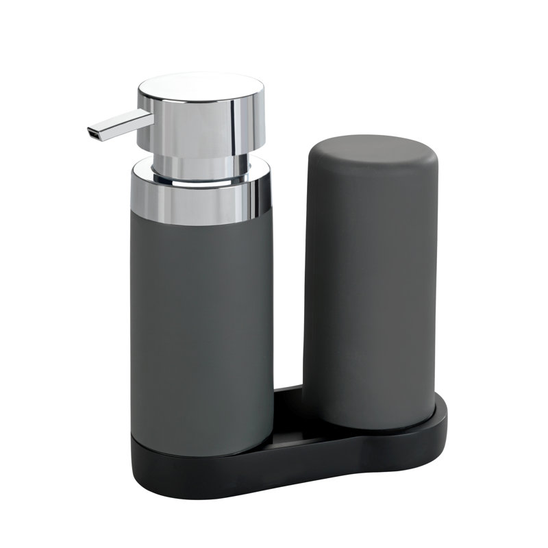 Abirad Soap Dispenser, Grey/Brown/Blue