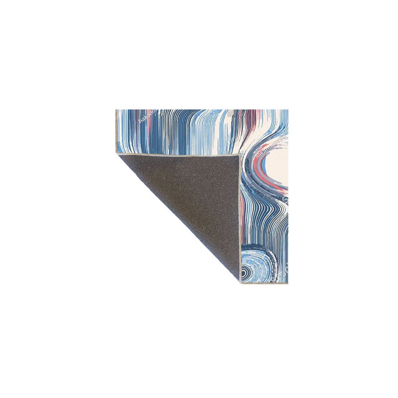Tapis tissé à motif moderne flou et motif lavable, Rectangle 3 pi 3 po x 4 pi 11 po