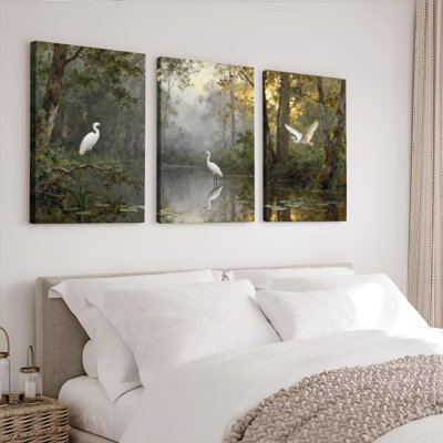 Impression sur toile tendue sur toile, ensemble de 3