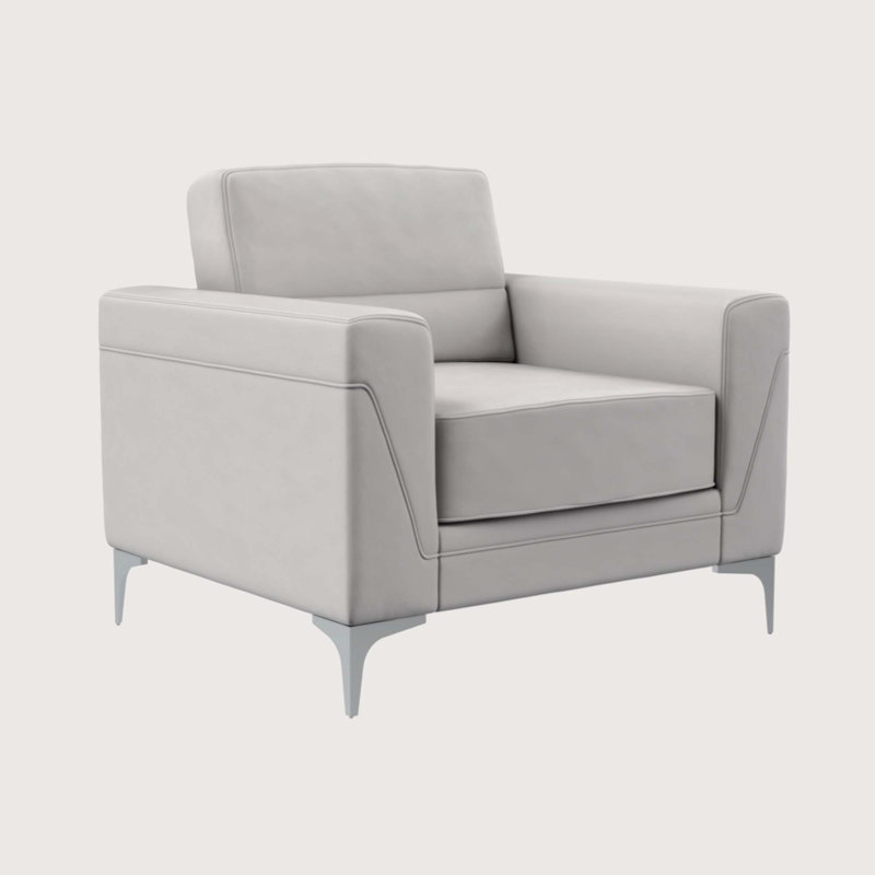 Fauteuil rembourré en cuir Tanyeli