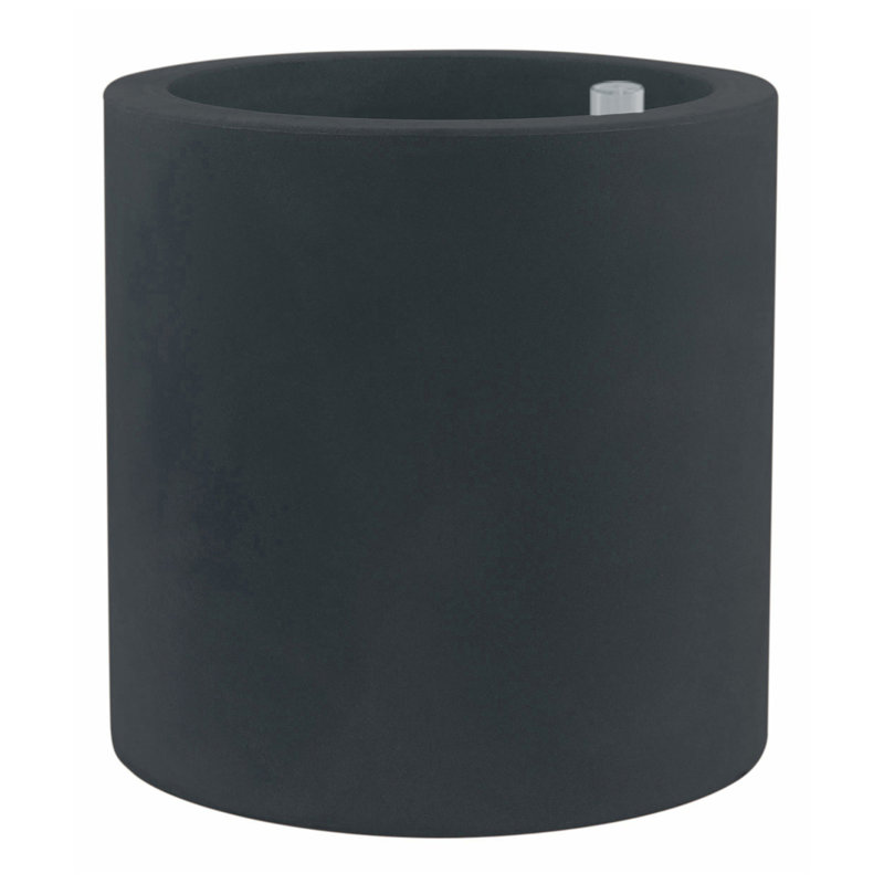 Cilindro Resin Pot Planter, Anthracite, 31.5" H x 31.5" W x 31.5" D