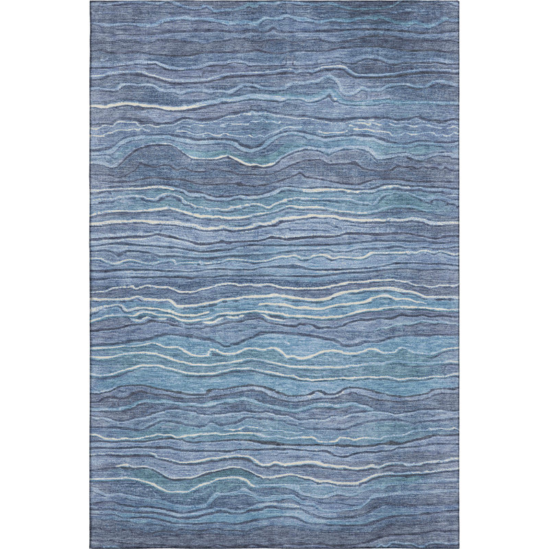 Premium Machine Washable Neiges AMF1704 Stripes Rug, Rectangle 8' x 10'