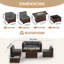 Ensemble de conversation modulaire en rotin pour 4 personnes avec coussins-570393813-562157633